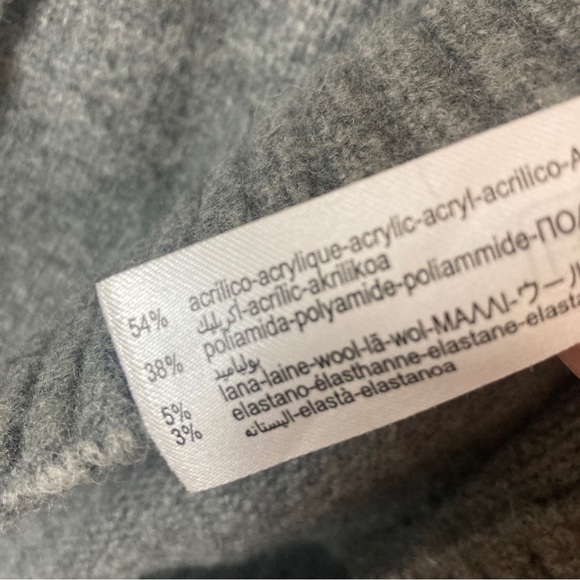 Zara Oversized Sweater Womens Pullover Hoodie Small Grey Kangaroo Pocket - Picture 4 of 5